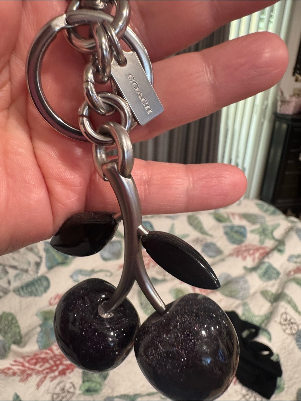 Coach black cherry charm and red cherry charm - Picture 2 of 3